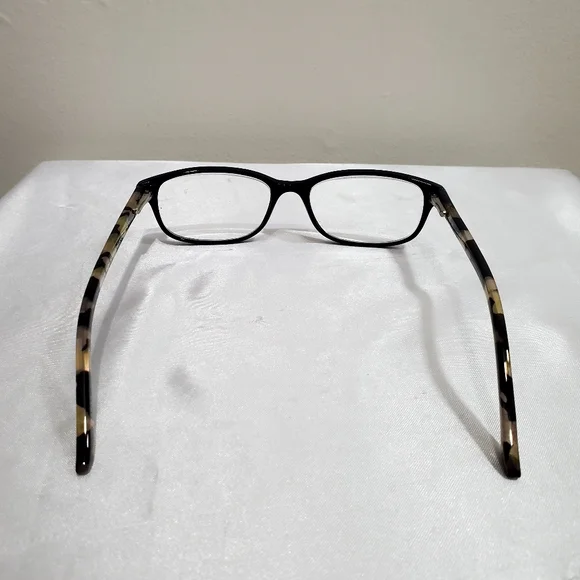 Black Frame Reading Women's Glasses with Tortoiseshell Temples - Picture 4 of 10